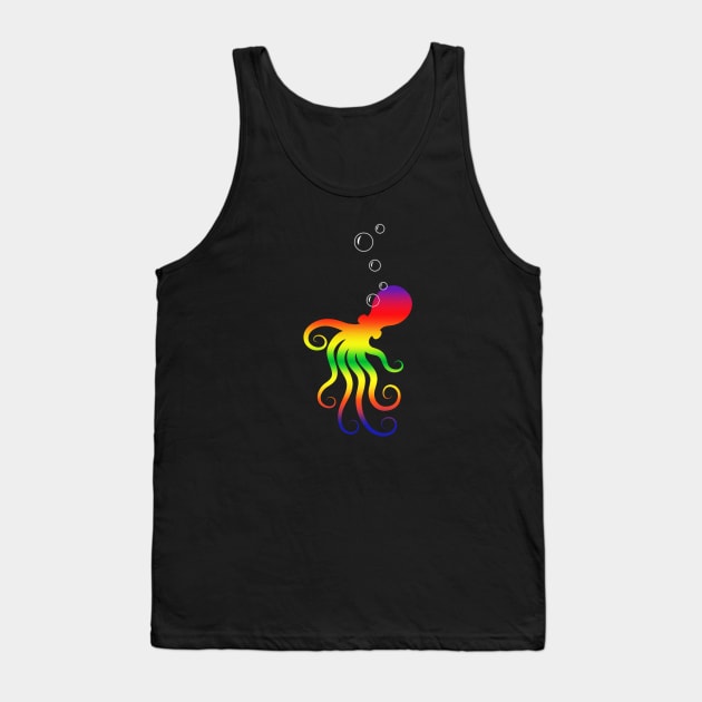 Rainbow Octopus Tank Top by tsign703